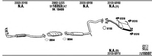 WALKER NI80452 Exhaust System